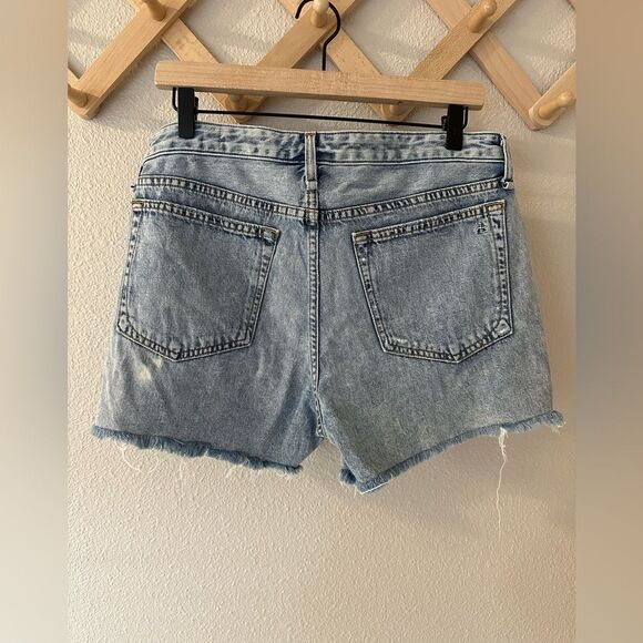 Rag and Bone Olson Dre Low-Rise Denim Shorts Light Wash Blue Size 27 - Picture 7 of 9